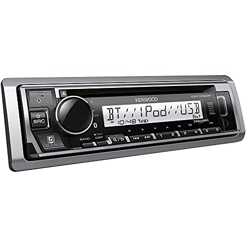 KENWOOD KMR-D382BT Car & Marine Stereo - Single Din, Bluetooth Audio, CD USB MP3, Aux in, AM FM Radio SiriusXM Ready, Weatherproof, Multi Color Illumination KENWOOD KMR-D382BT Car & Marine Stereo - Single Din, Bluetooth Audio, CD USB MP3, Aux in, AM FM Radio SiriusXM Ready, Weatherproof, Multi Color Illumination